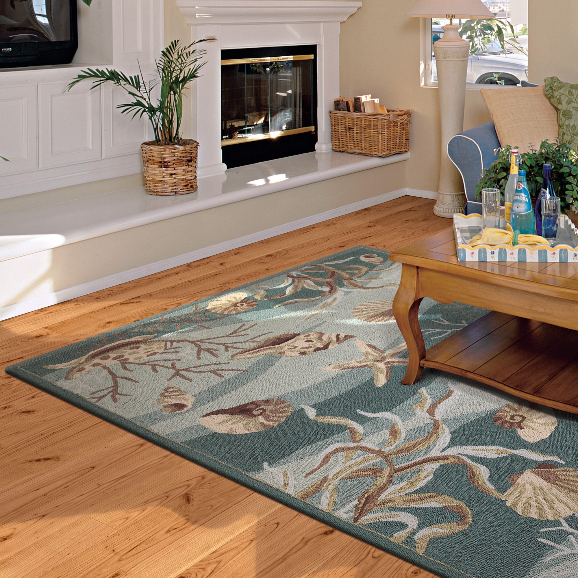 KAS Sonesta Shells Rugs Polyester Beach Area Rugs Rugs Direct