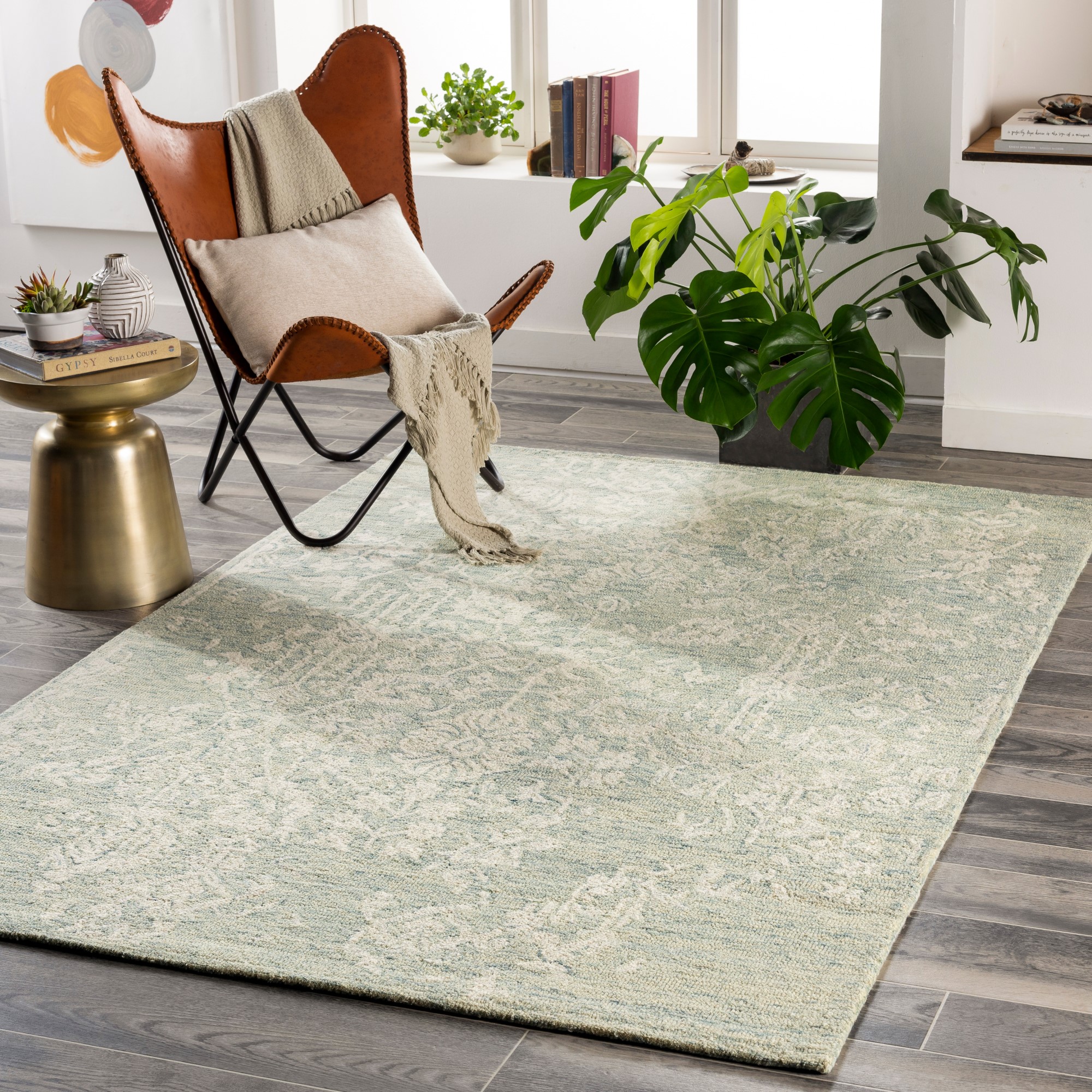 Surya Granada 29983 Area Rugs | Wool Floral / Botanical