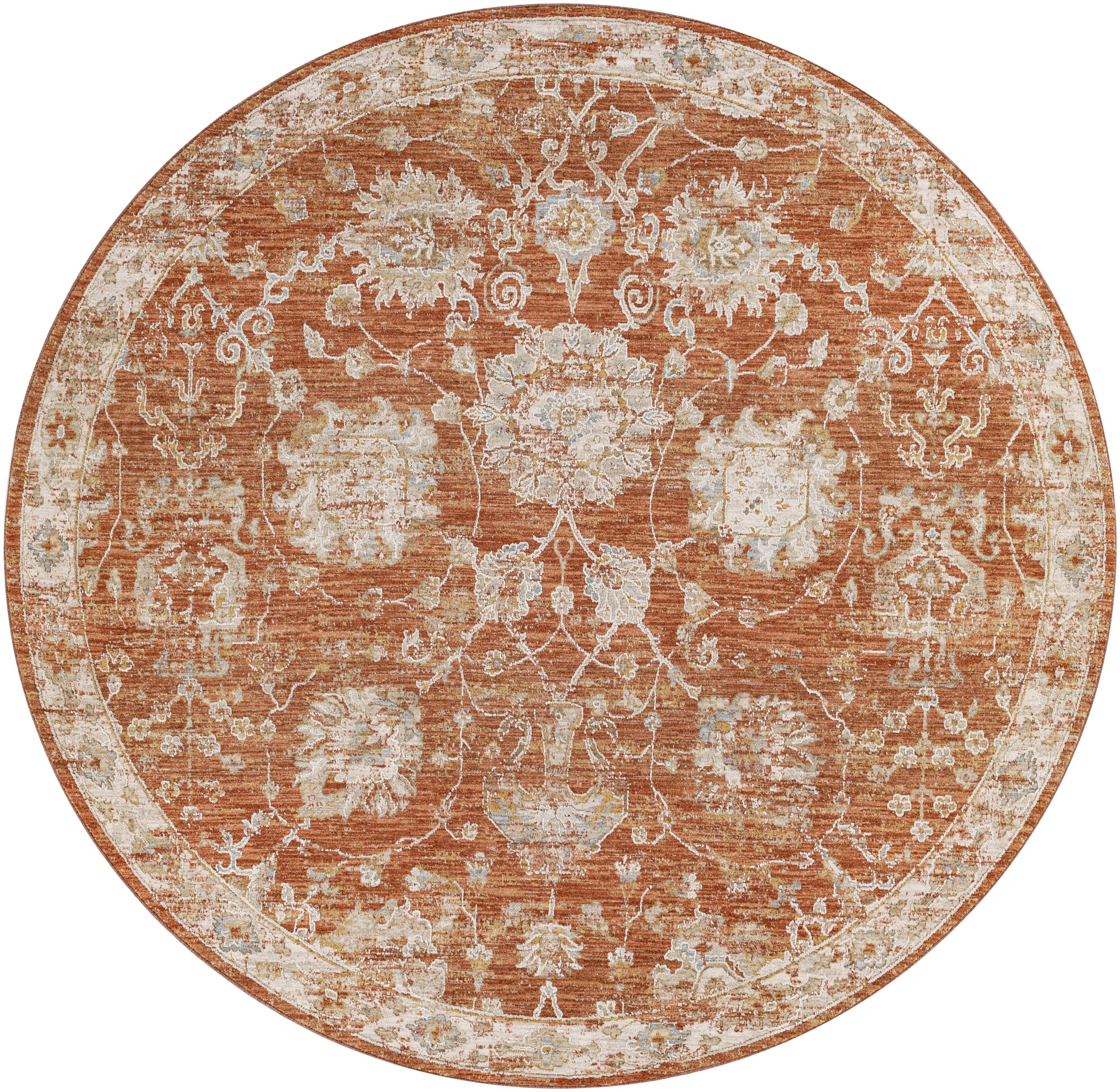 Orange Round Rugs Tie Your Space Together Rugs Direct