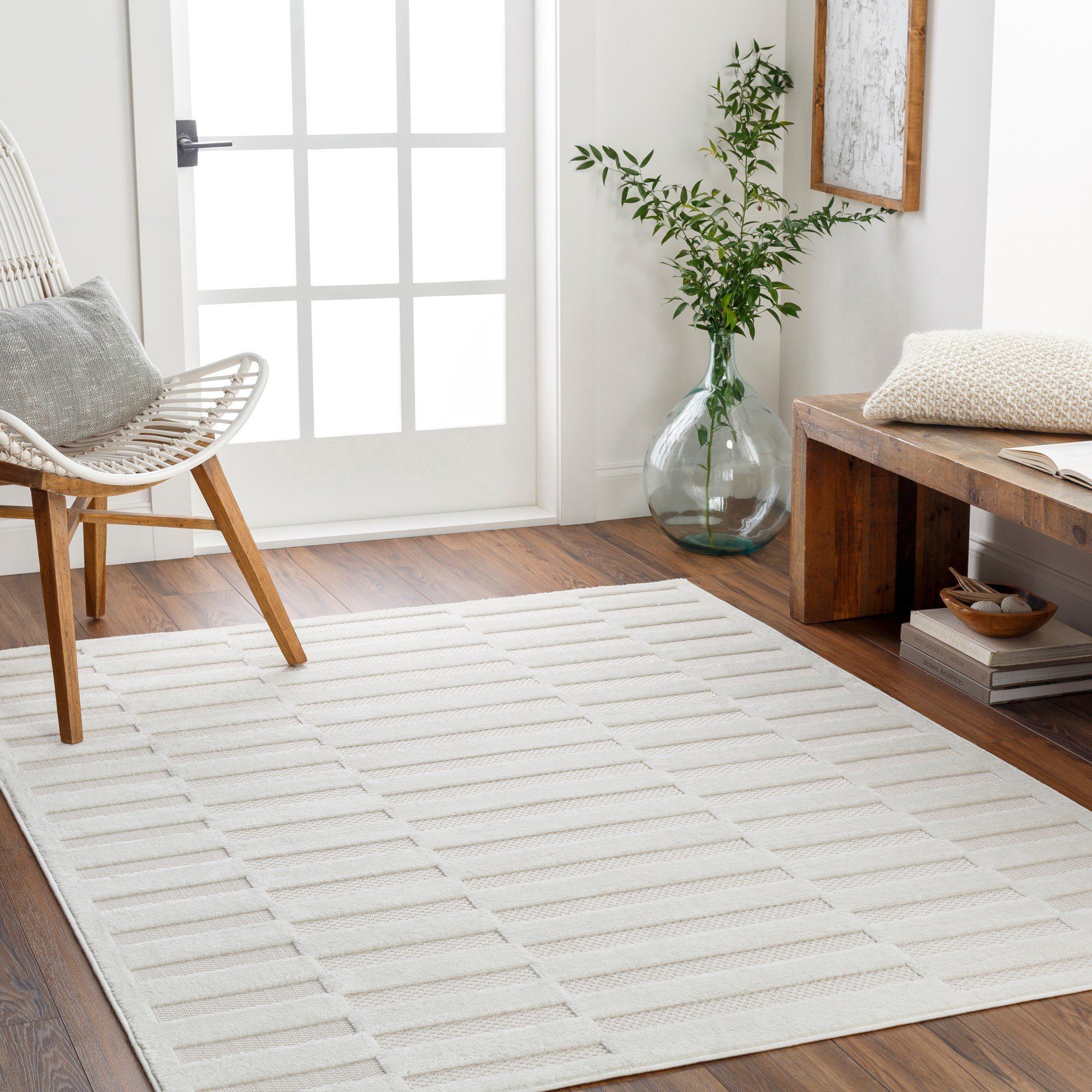 Surya San Diego 31260 Area Rugs Geometric Rectangular Whites Area