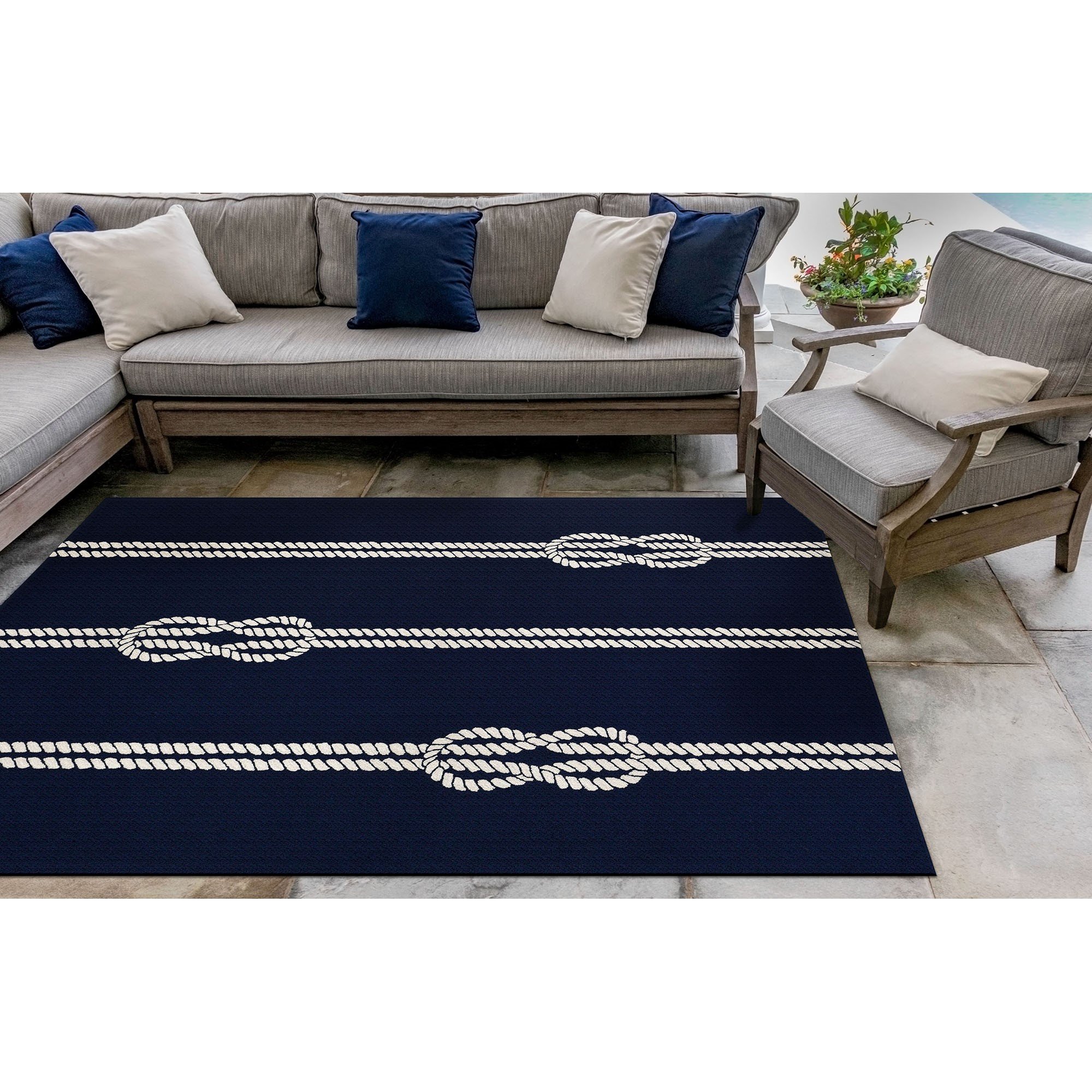Liora Manne Capri Ropes Beach / Nautical Area Rugs Rugs Direct