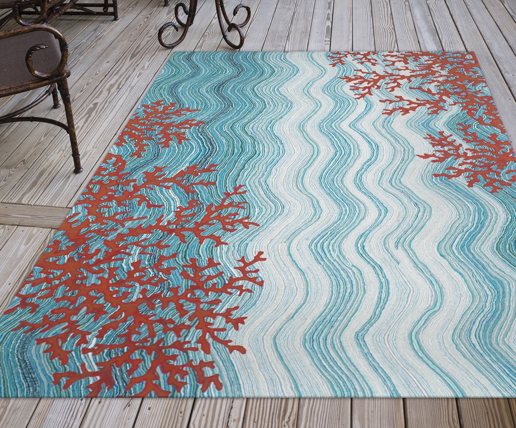 Liora Manne Visions IV Coral Reef Beach / Nautical Area Rugs Rugs Direct