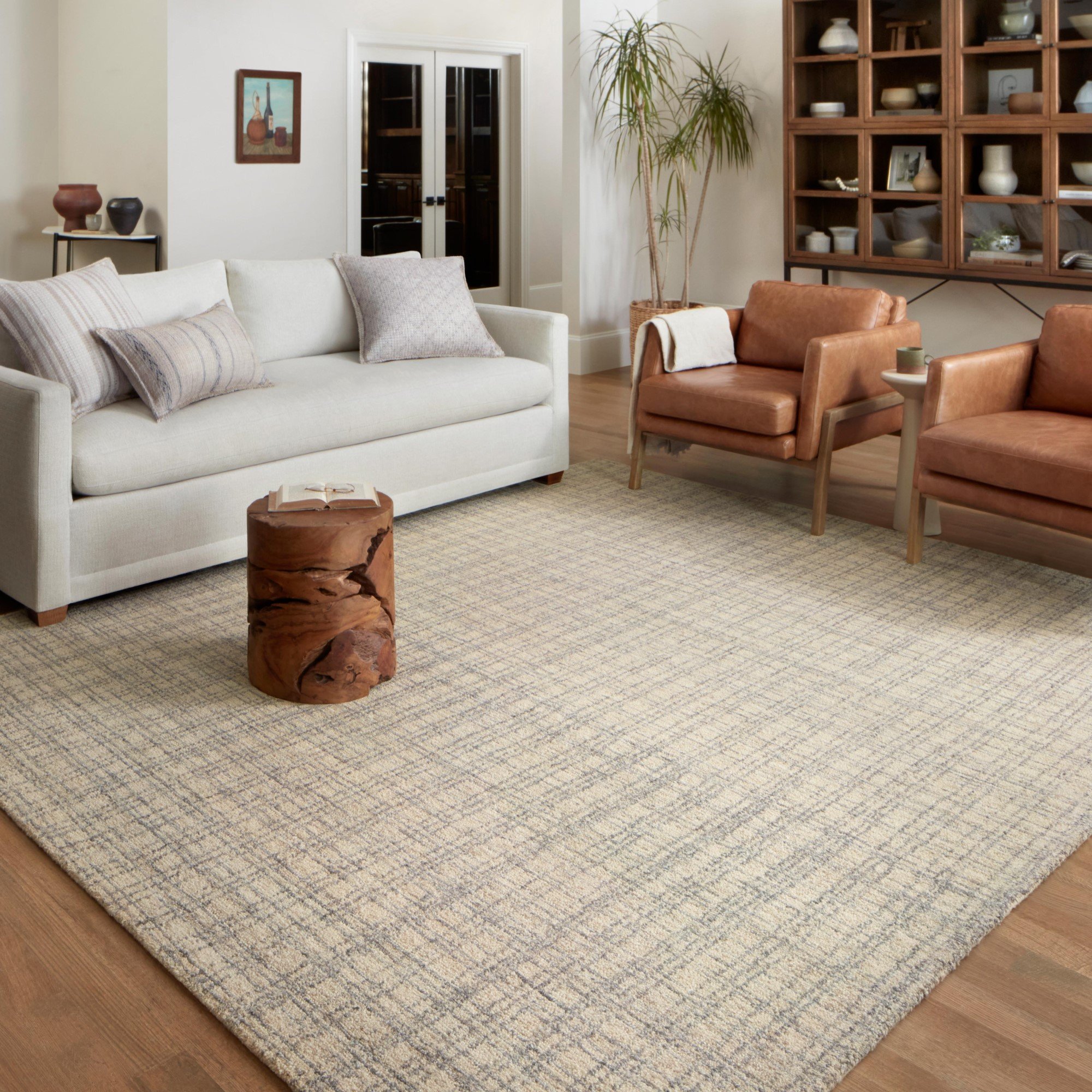 Moroccan Round straw and Raffia rug 40 inch Size round carpet