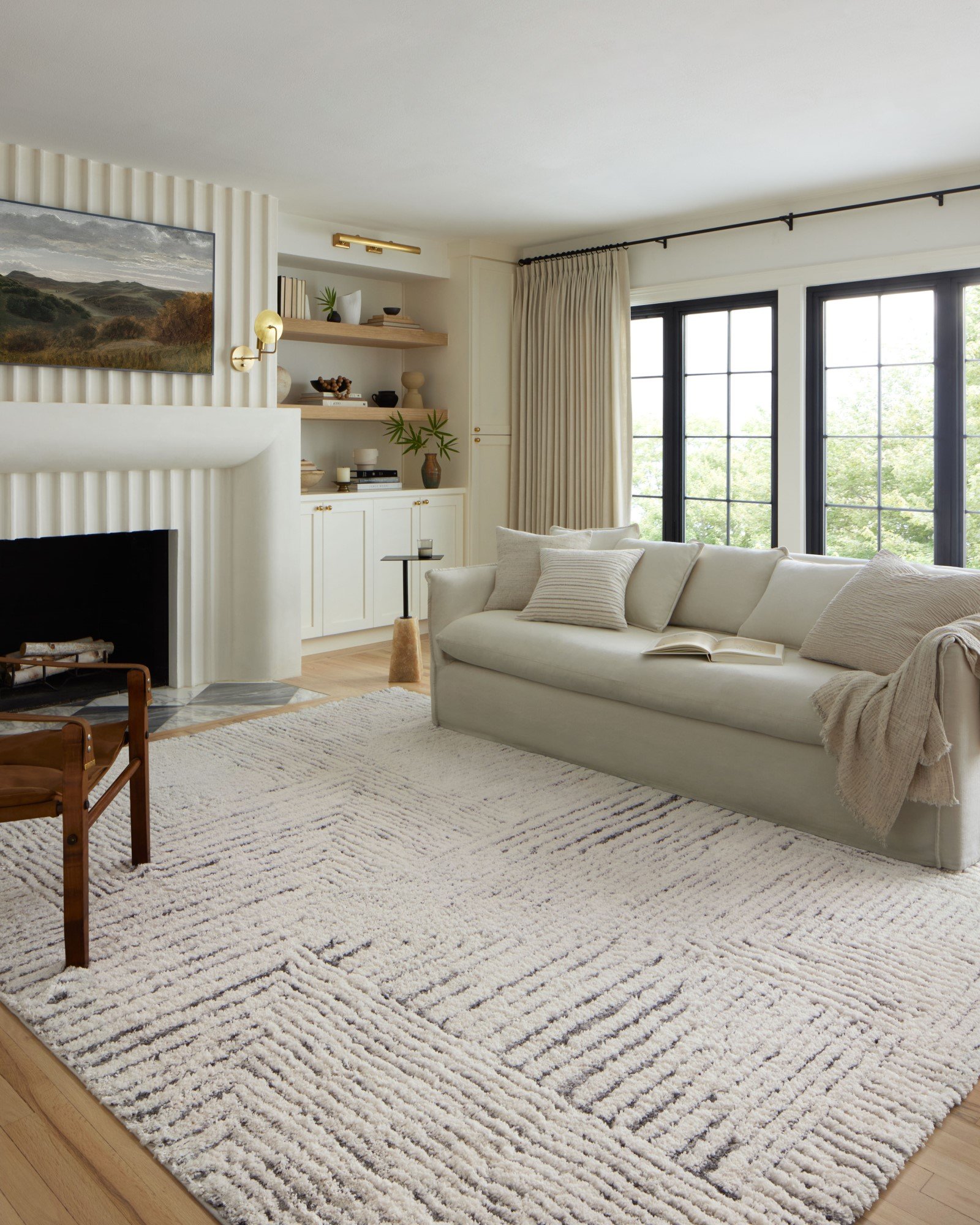 Loloi Levitt Shag LEV-02 Area Rugs | Shag Rectangular Whites Area Rugs |  Rugs Direct