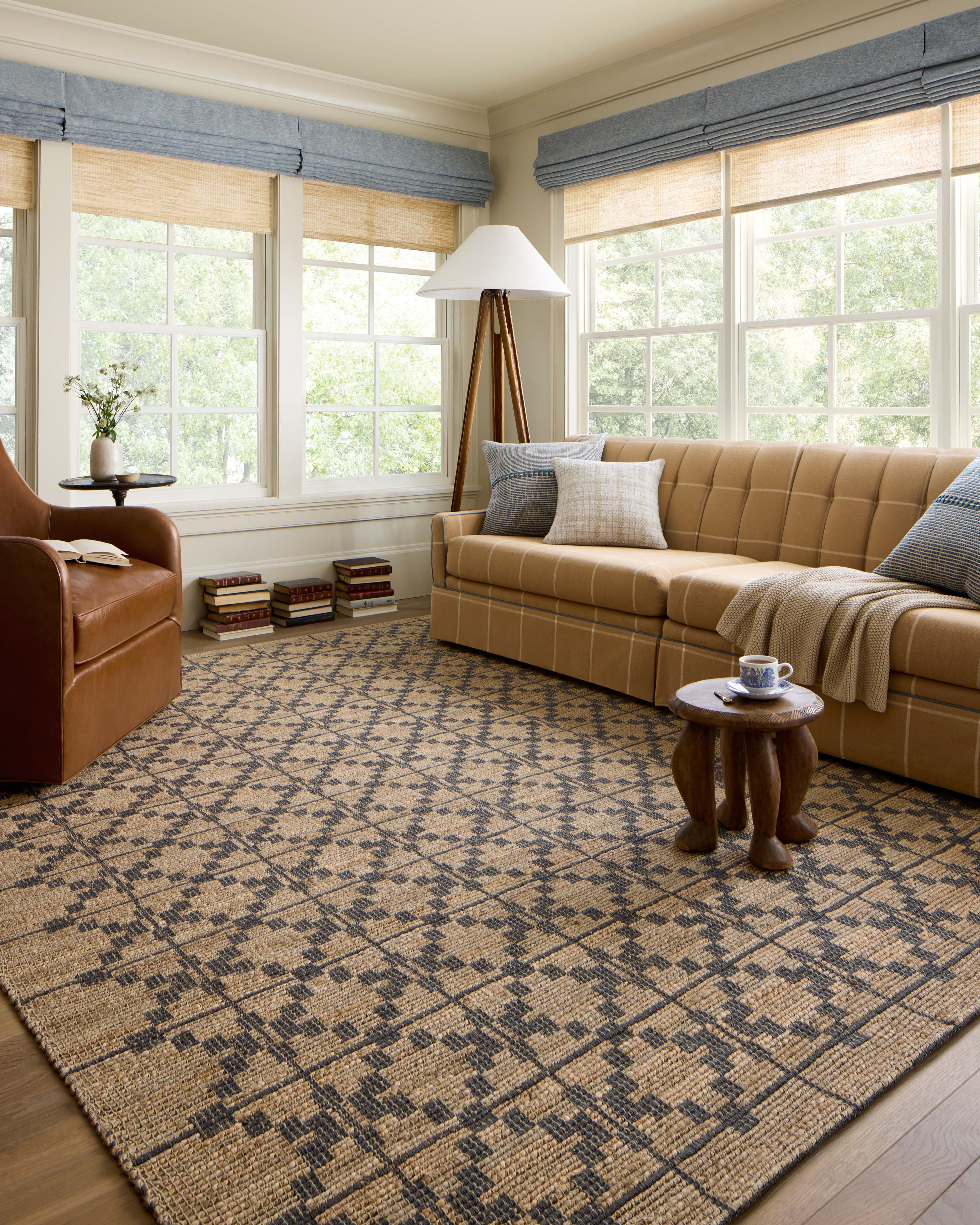 Lifestyle Floors Indigo Skandi Wool-Blend Round Rug