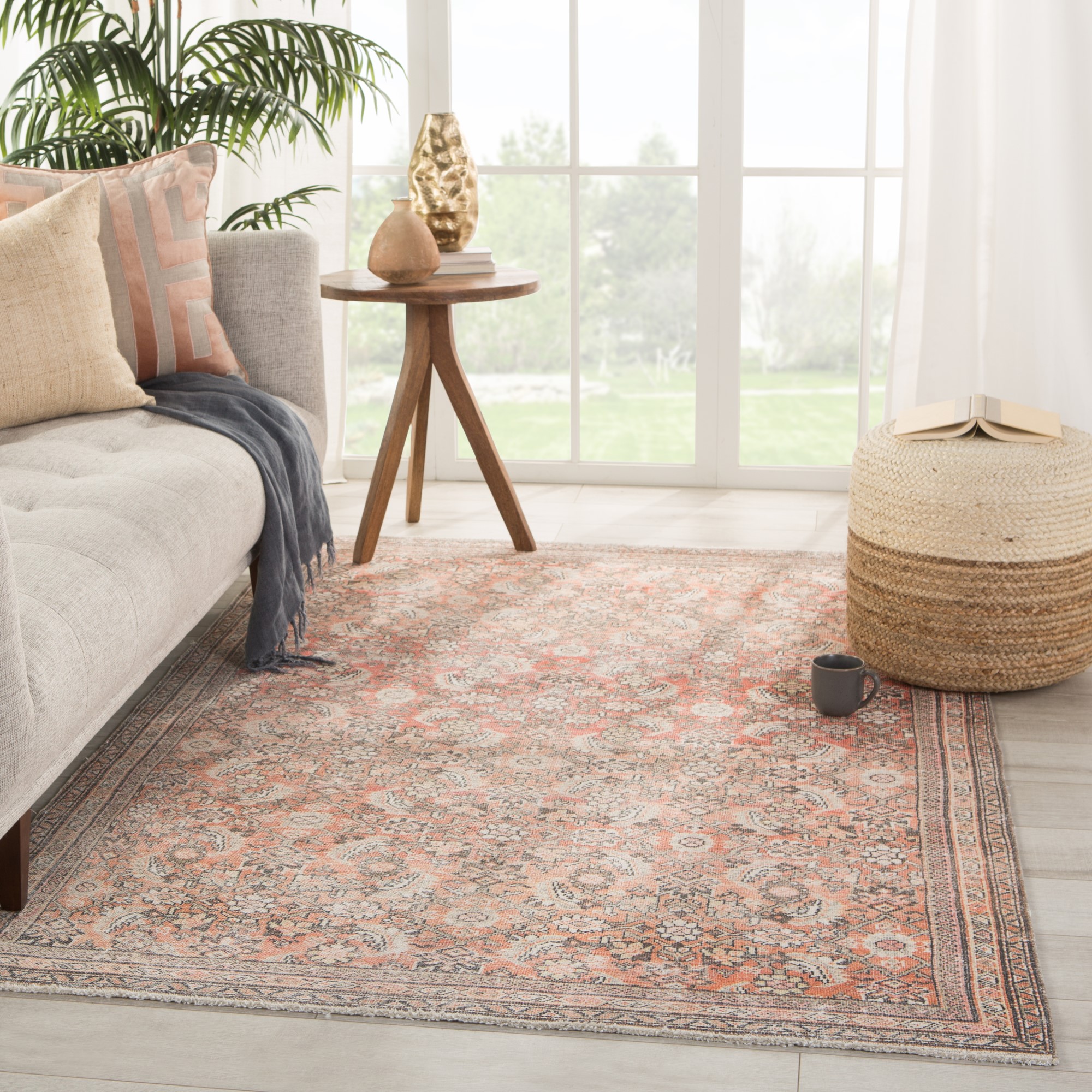 jaipur living boheme thistle overdyed vintage area rugs | rugs