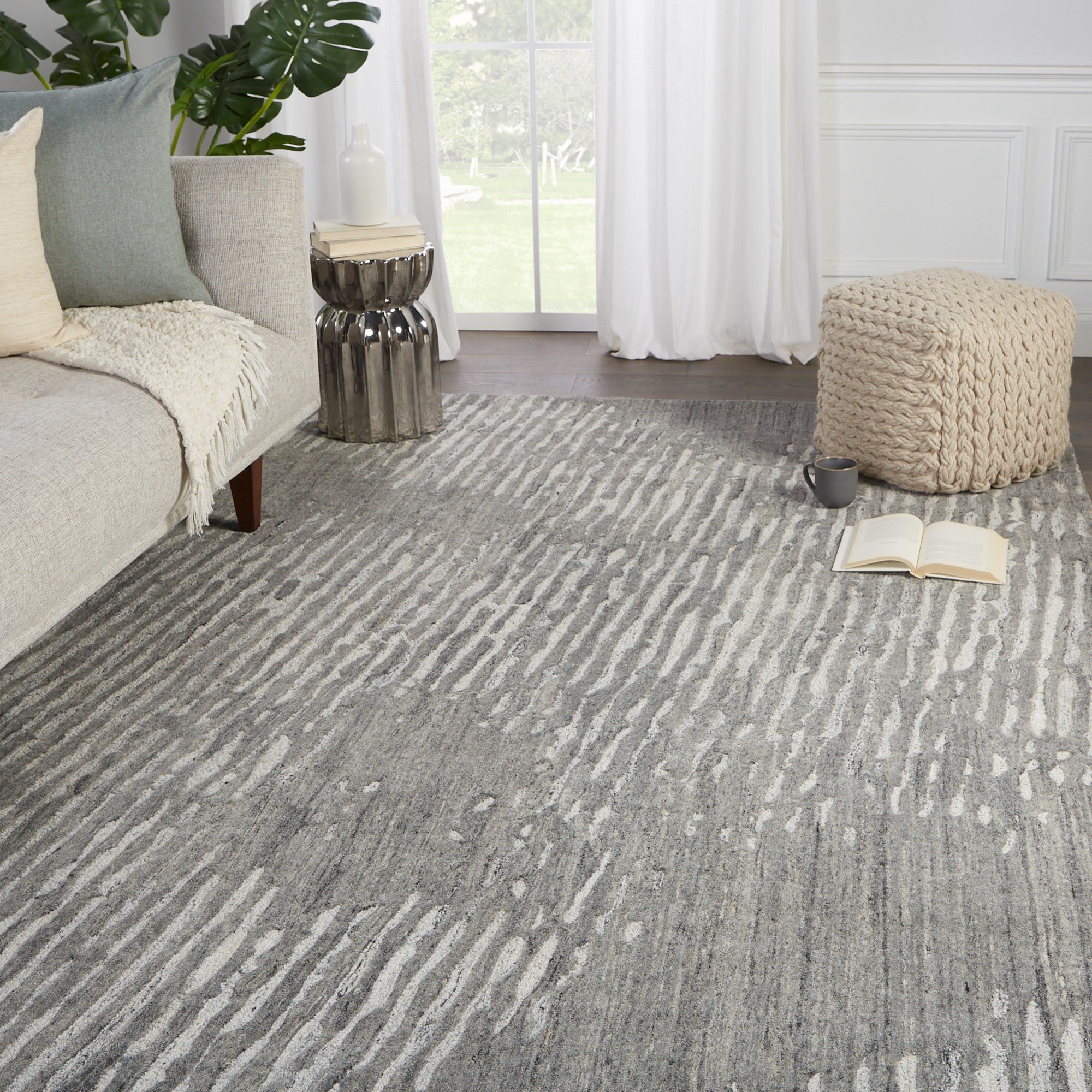 Verde Home by Jaipur Living-Pathways-Stockholm-Light Grey, Ivory (PVH-10)