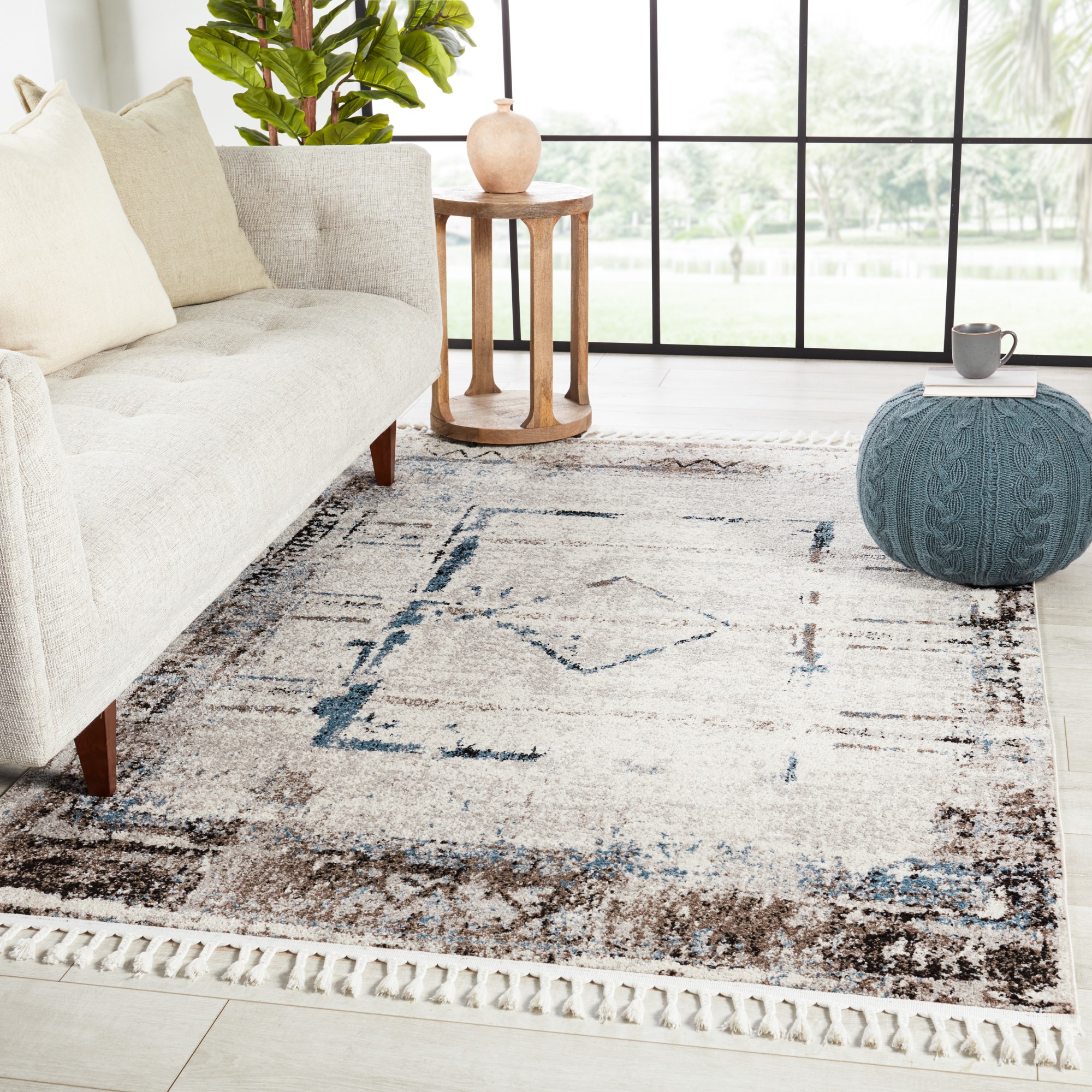 Vintage Area Rug Round Large Geometric Morocco Floor Mat Large Carpet Bedroom 