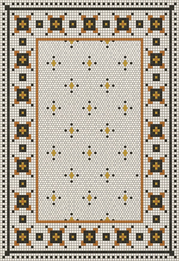 Spicher And Company Vintage Vinyl Floor Cloths Mosaic G Rugs