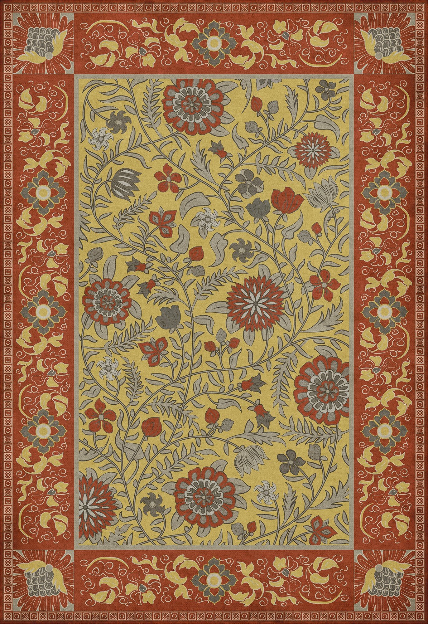 Spicher and Company Williamsburg Vintage Vinyl Indian Quilt Rugs Rugs