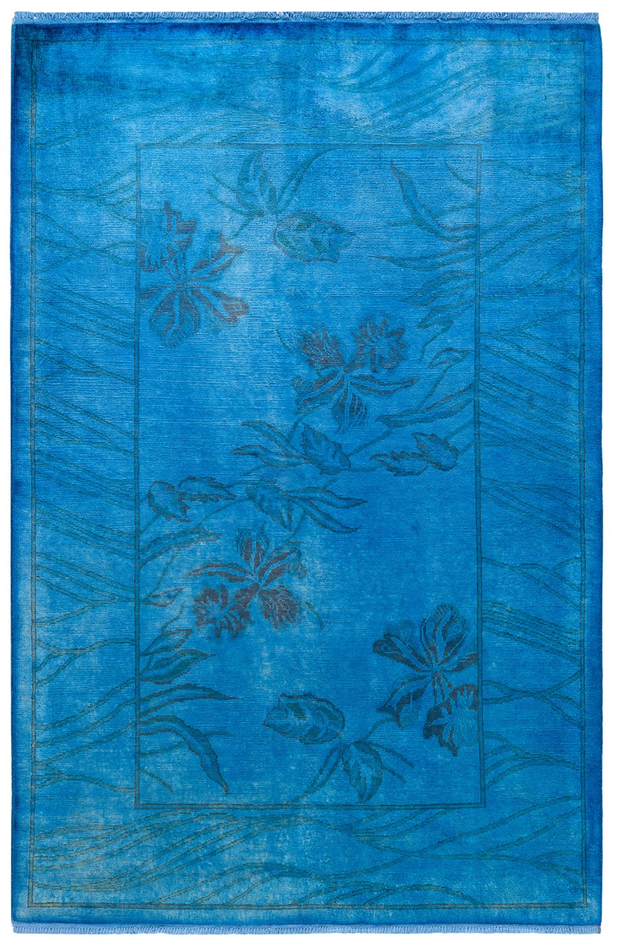 Solo Rugs One of a Kind Vibrance M2033555 Blues Area Rugs Rugs Direct