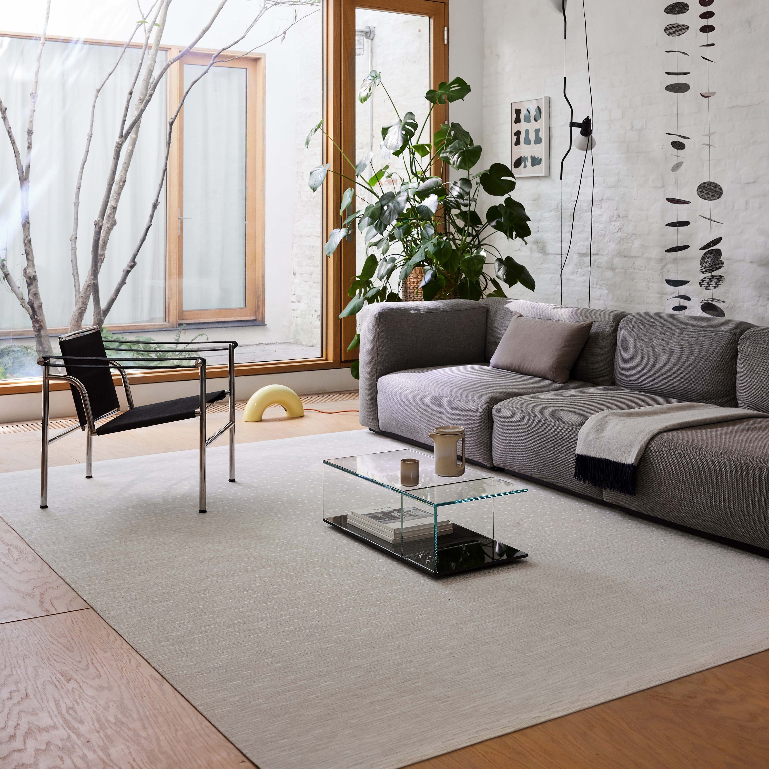 Chilewich Bamboo Woven Floor Mat – Rain – 35 x 48
