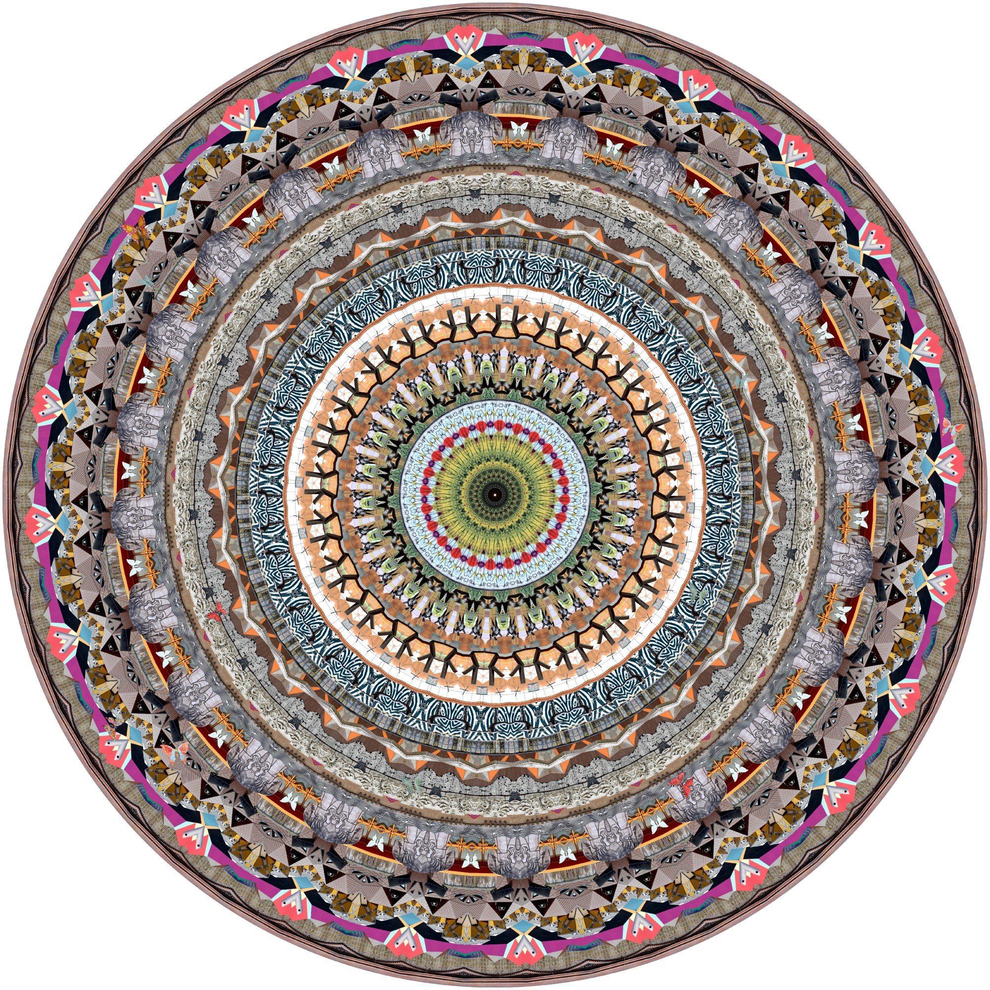Moooi Carpets Urban Mandalas Rotterdam Grey Abstract Area Rugs Rugs