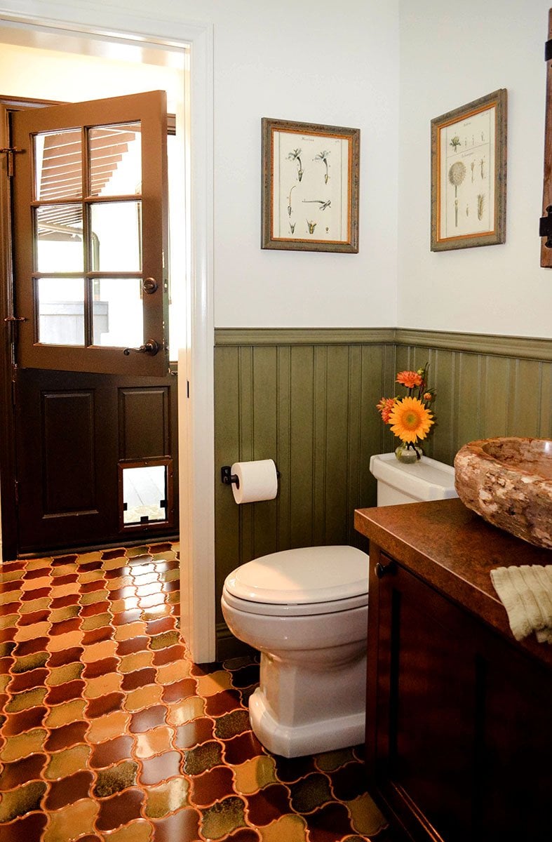 Focal Flooring - Small Bathroom Decor Ideas