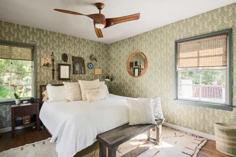 Modern Victorian - Green Bedroom Decor Ideas