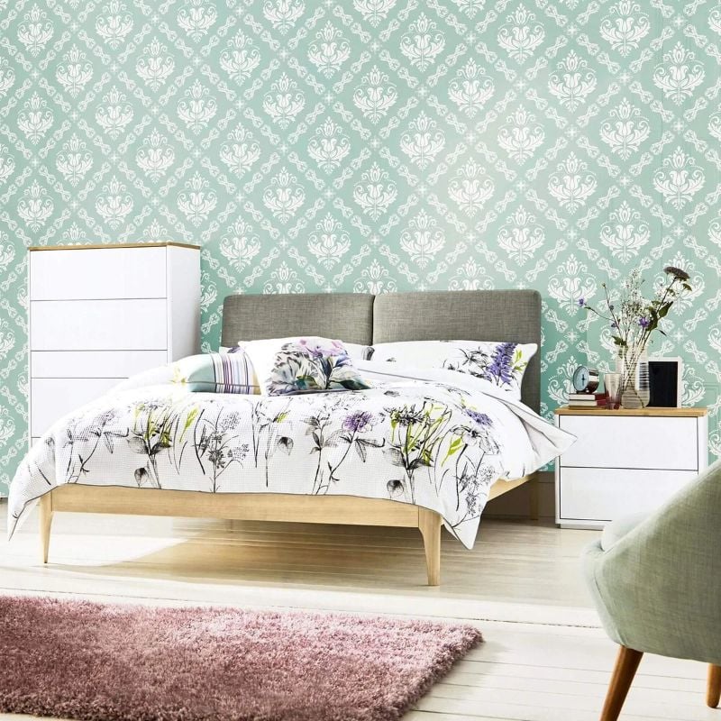 Follow the Pattern - Green Bedroom Decor Ideas