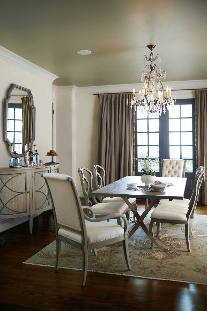 Traditional Tones - Grey Dining Room Decor Ideas
