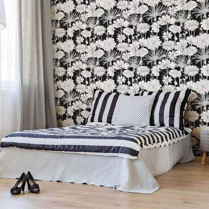 Pile on the Prints - Black Bedroom Decor Ideas