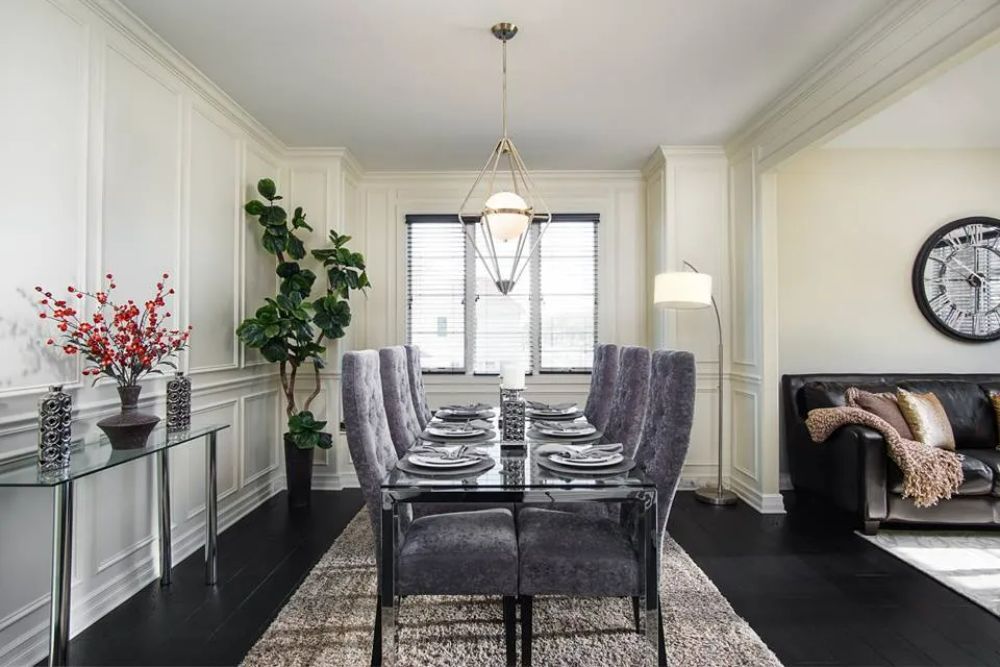 Elegant Grays - Grey Dining Room Decor Ideas