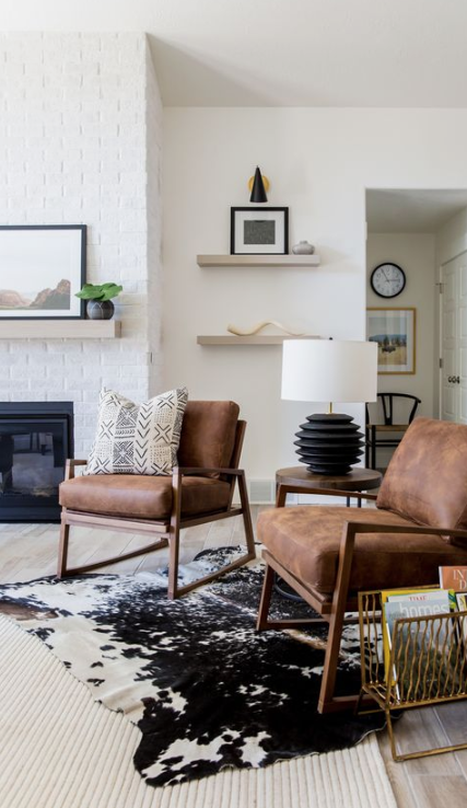 The Best Cowhide Decorating Ideas, How To Place A Cowhide Rug In Living Room