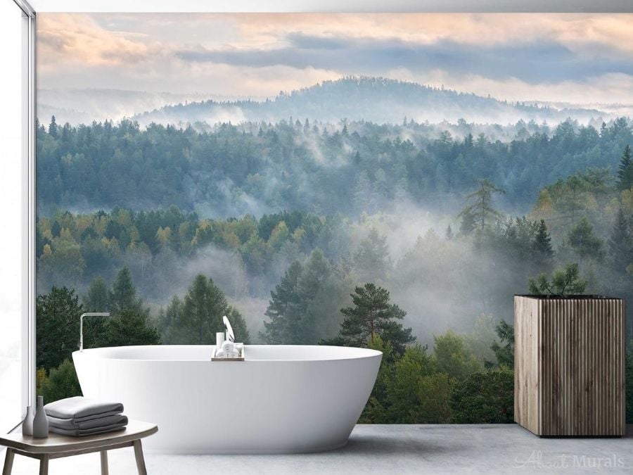 Forested Escape Bathroom Decor Ideas
