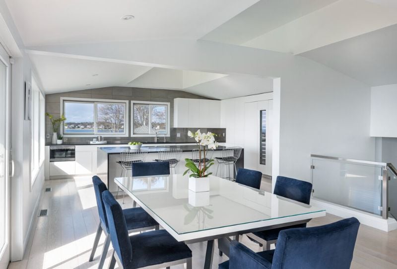 Simple Blue Elegance- Blue Dining Room Decor Ideas