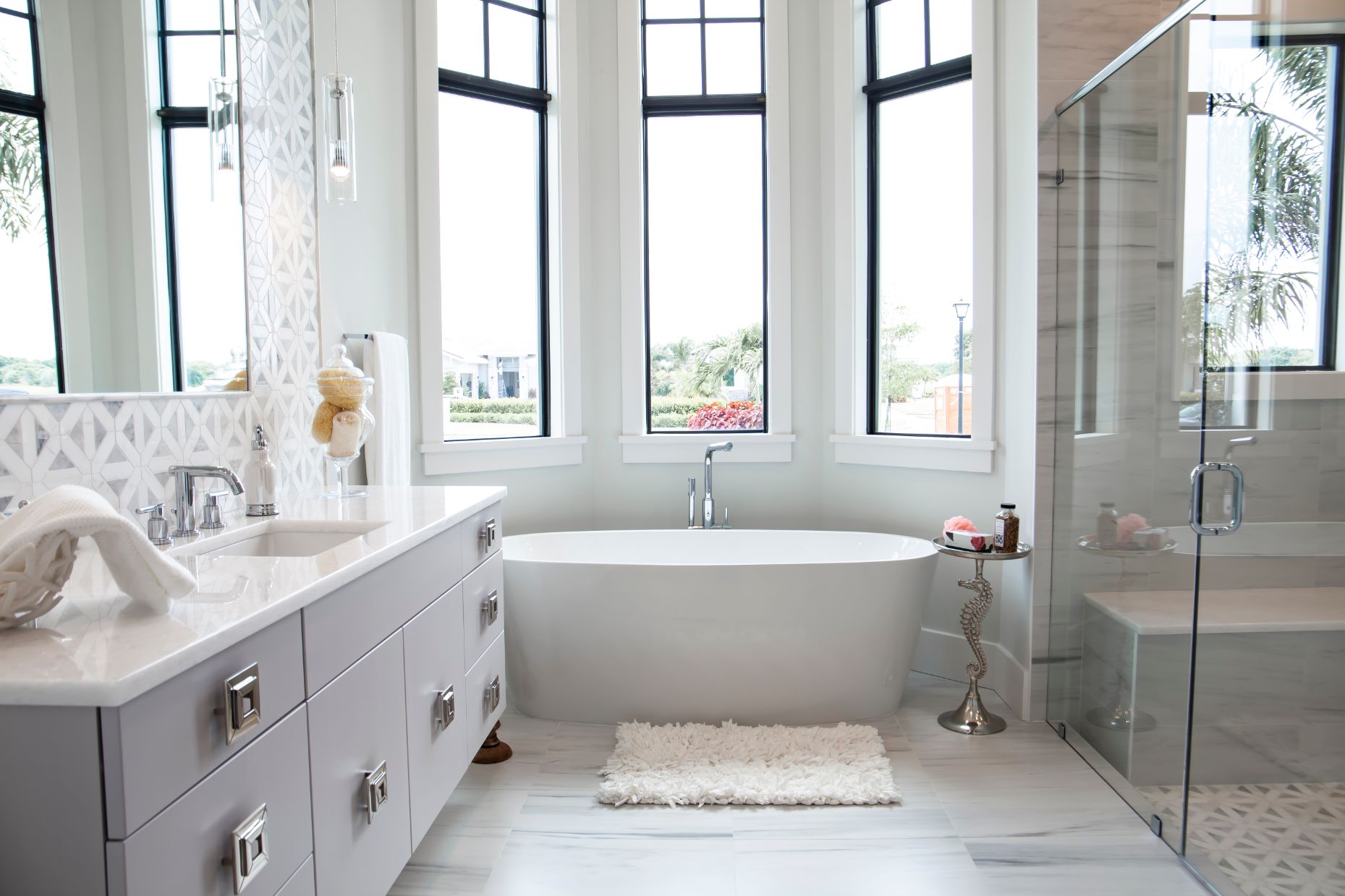 Modern Grays - Guest Bathroom Decor Ideas