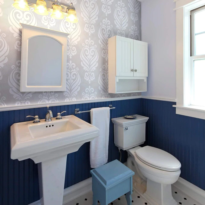 Versatility - Blue Bathroom Decor Ideas