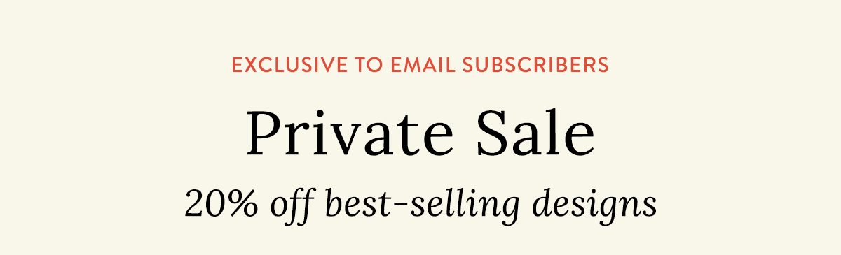 Private Sale - For subscribers only!